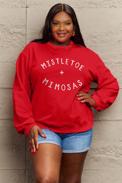 MISTLETOE + MIMOSAS Long Sleeve Sweatshirt