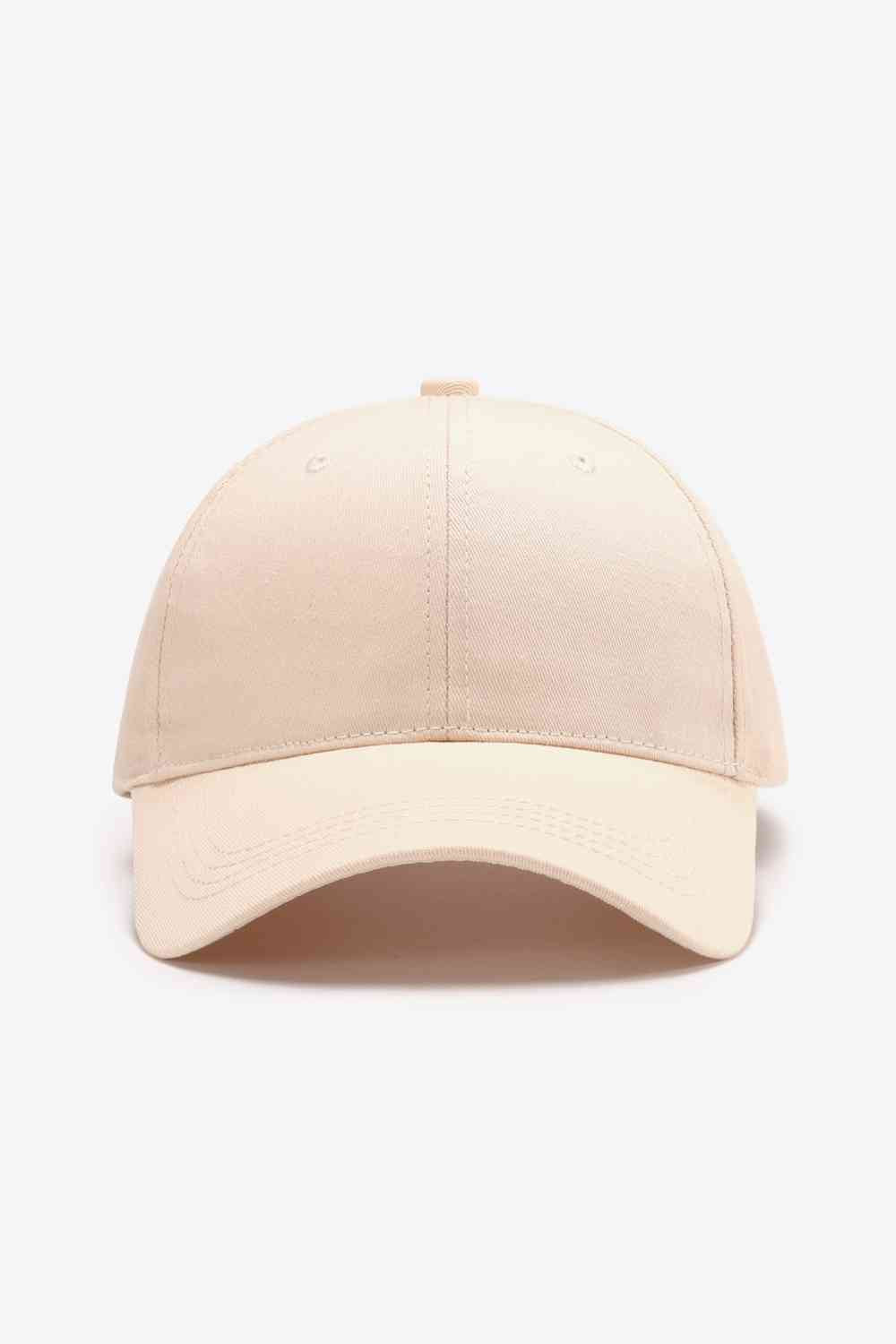 Plain Adjustable Cotton Baseball Cap