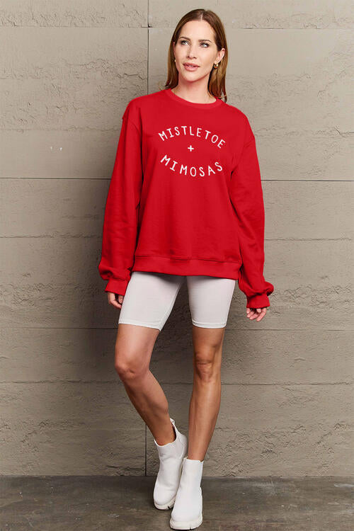 MISTLETOE + MIMOSAS Long Sleeve Sweatshirt
