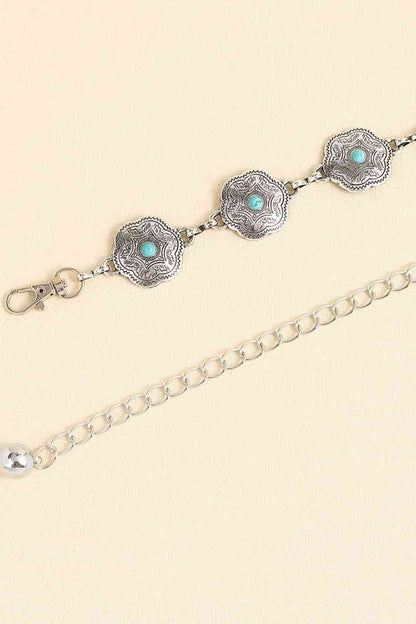 Vintage Turquoise Alloy Belt